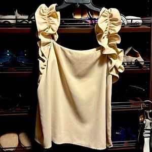 Woman’s beige blouse. Size small